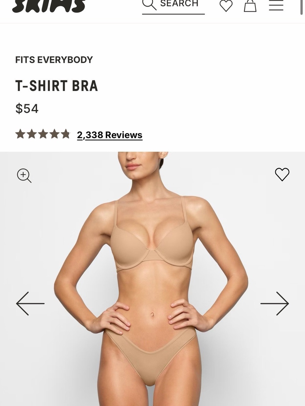 SKIMS T-Shirt Bra in Tan Nude